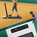 Sports and Fitness-Treadmill Folding Electric Running Machine with 7.5 MPH Speed, LED Display and Remote Control for Home Gym Workouts, White - Outdoor Style Company