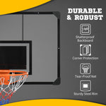 Outdoor and Garden-Wall Mounted Basketball Hoop, Mini Hoop with 45'' x 29'' Shatter Proof Backboard, Durable Rim and All-Weather Net for Indoor and Outdoor Use - Outdoor Style Company