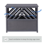 Pet Supplies-Wood Dog Crate Small Dog Cage, Furniture Style Dog Kennel Lattice for Indoor Use with Unique Slant Aesthetic Design, Gray - Outdoor Style Company