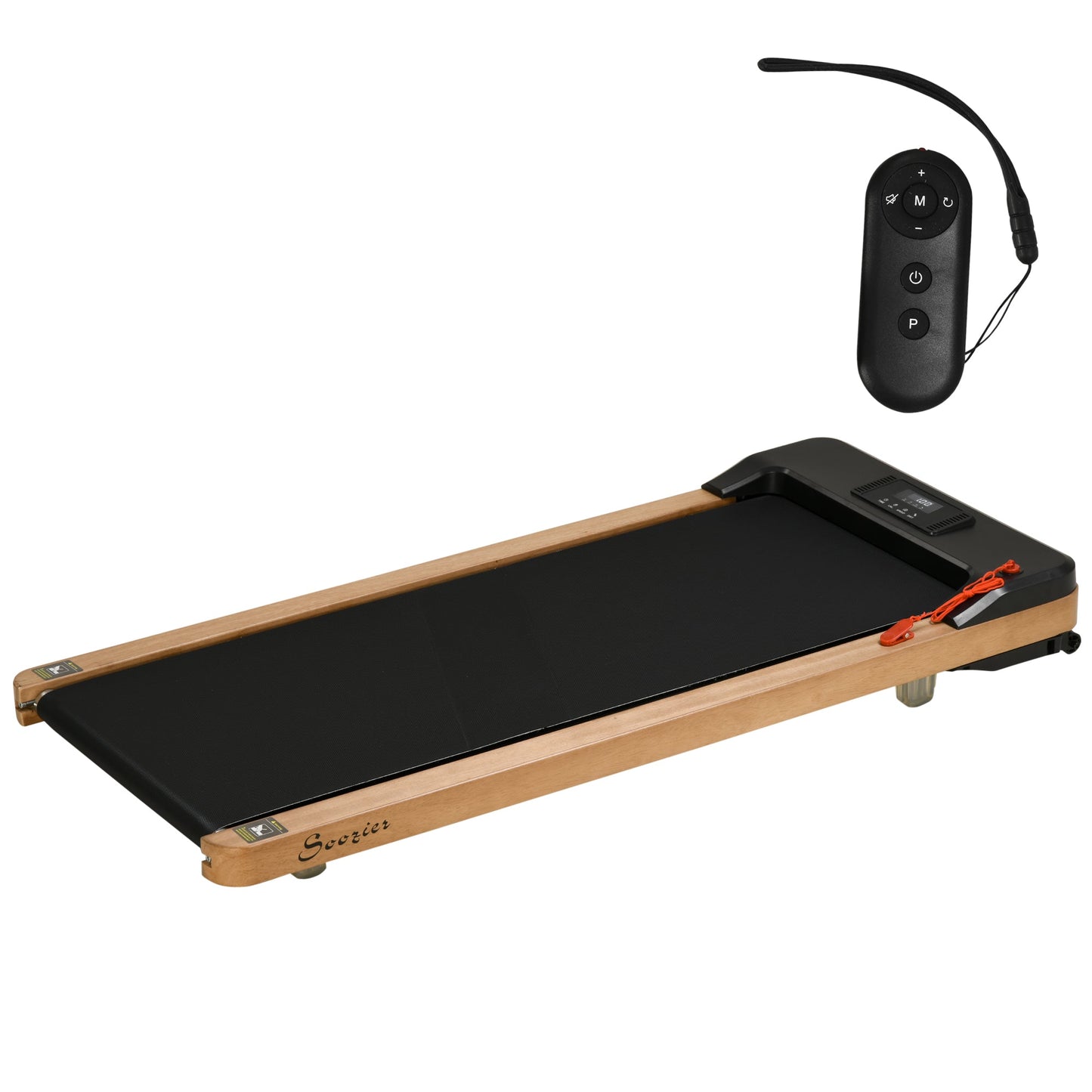 Sports and Fitness-Wood Walking Pad, Under Desk Treadmill, Walking Jogging Machine with Blue Tooth Speaker, 12 Pre-Programs, Transport Wheels for Home Gym Office - Outdoor Style Company