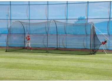 -Xtender 24' Baseball and Softball Batting Cage Net and Frame, With Built In Pitching Machine Harness For Safety - Outdoor Style Company