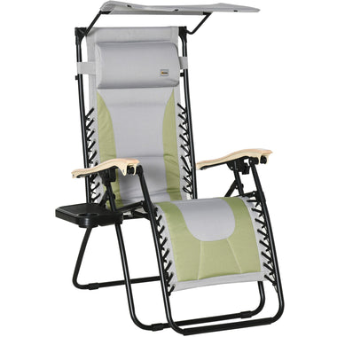 Outdoor and Garden-Zero Gravity Lounger Chair, Folding Reclining Patio Chair, with Cup Holder, Shade Cover, and Headrest for Poolside, Events, and Camping - Outdoor Style Company